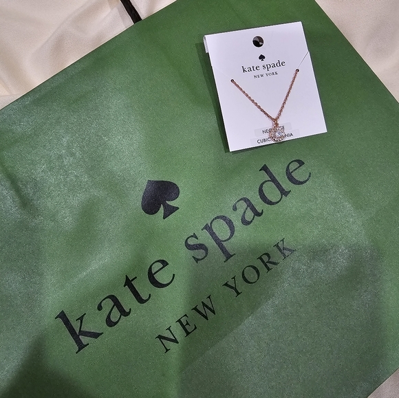 Kate Spade Rose Gold "You're a Gem" Necklace with CZ Pendant NWT w/bag S… - Picture 2 of 4
